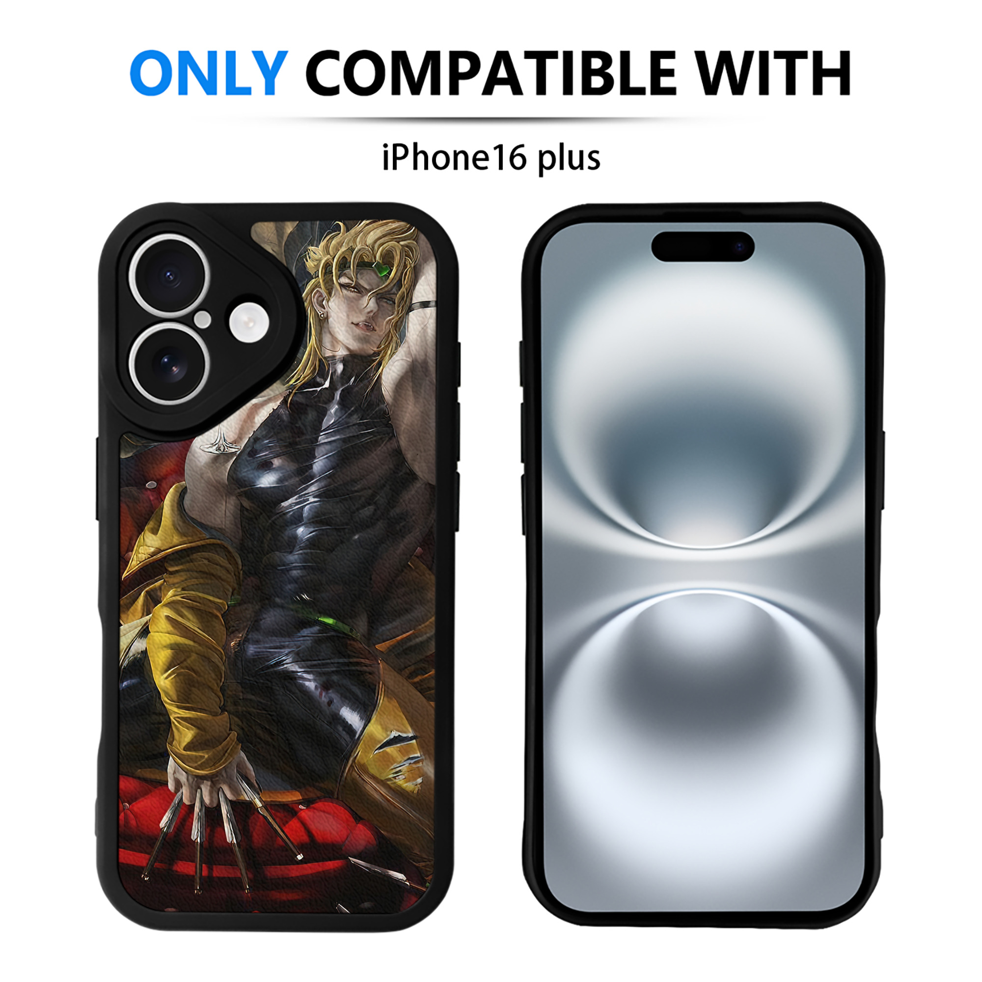 （画像用） ジョジョの奇妙な冒険 JoJo's Bizarre Adventure 【iPhone 16シリーズ対応】シリコンスマホケース（レザー調） 材質：シリコン